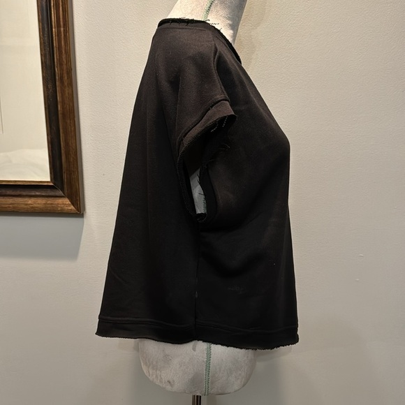 Bear Dance black distressed sleeveless sweatshirts NWT S - Picture 6 of 11